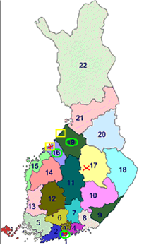 Kauris Suomen kartta