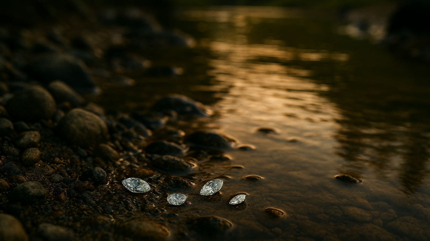 Timantit jokivarressa