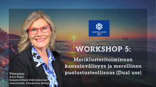 Workshop 5: Meriklusteritoiminnan kansainvälisyys ja merellinen turvallisuus
