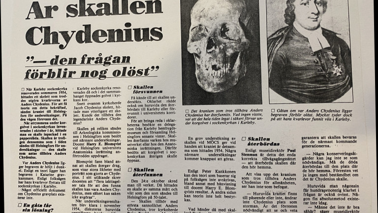 Lehtileike Österbottningen-lehdestä.